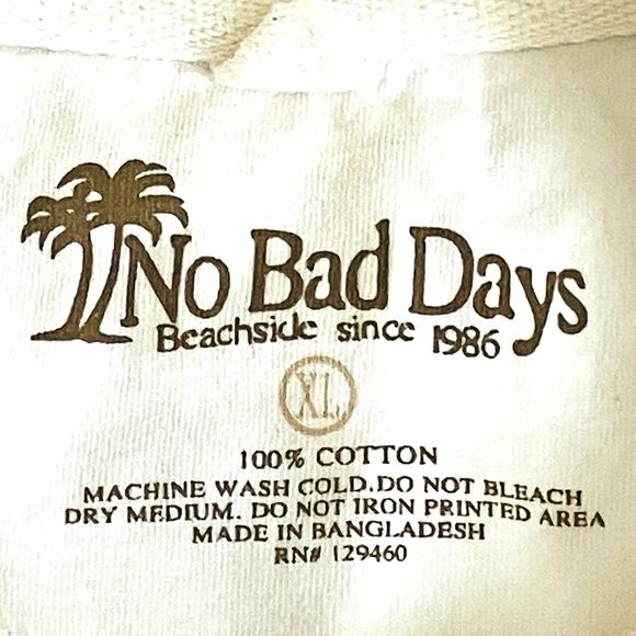 No Bad Days Vintage T Shirt Surf City Beach Board Graphic Cotton XL Mens 90s Y2K - Picture 3 of 12